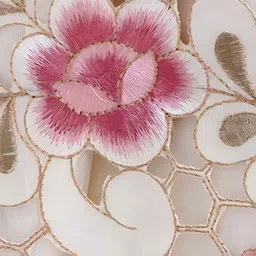 MONKDECOR White Embroidered Table Runners image 3