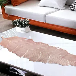 Dakshya Industries Copper Toned Textured Kela Patta Table Runners image 4