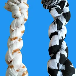 roundx Acrylic Printed Yellow, White Women Dupatta-picture-13