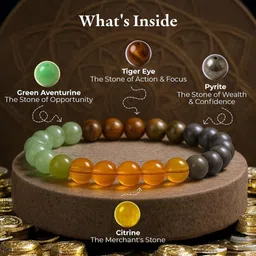 ubronik Pyrite, Green Aventurine, Tiger's Eye, Citrine Bracelet-picture-33