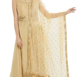 faith visit Net Embellished Gold Women Dupatta-picture-20