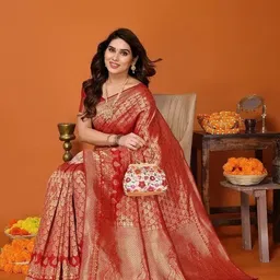 moda repido Woven Bollywood Pure Silk Saree image 4