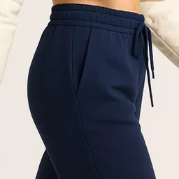 blinkin Women Solid Dark Blue Track Pants image 2