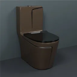 d o t Premium Quality C025 Premium Quality Shining Choco Brown commode with Black Finishing Line Western Commode image 3