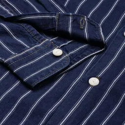 the bear house Men Slim Fit Striped Button Down Collar Casual Shirt image 4