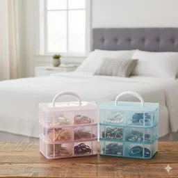 surety for safety Plastic 6-Layer Cosmic Cloud Keepsake Caddy Storage Basket-picture-38
