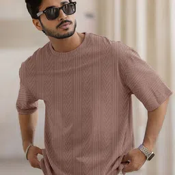 force Men Solid Round Neck Polyester Brown T-Shirt-picture-10