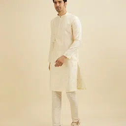 manyavar Men Art Silk Kurta Pyjama Set image 4