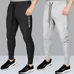 avolt Pack of 2 Men Solid Multicolor Track Pants-picture-19