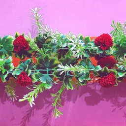 kingstyle impex Artificial Flowers Home Decoration Vine & Creepers Plant Wall Hanging Chain A333 Multicolor Rose Artificial Flower image 2