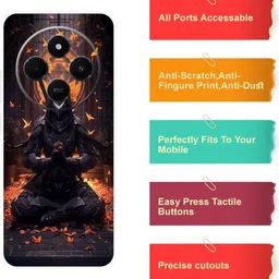 zaplab Back Cover for REDMI A4 5G , 24116RNC1I black Shadow Ninja back cover image 4
