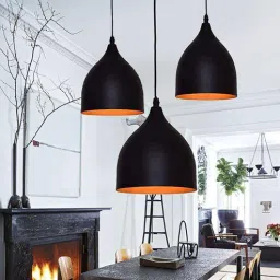 greywings Peony Black Metal Cluster Hanging Light-picture-12