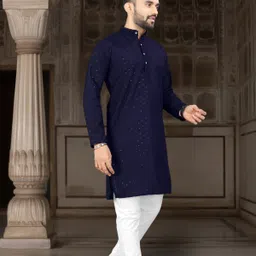 dhasu trendz Men Cotton Blend Kurta Pant Set-picture-48