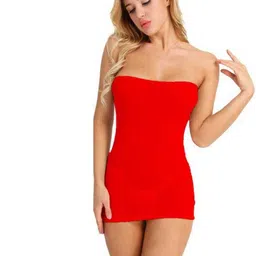 rich lust Self Design Women Swim-dress Red Swimsuit-picture-10