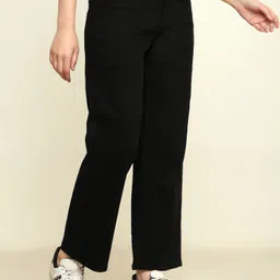 zayla Women Flared High Rise Black Jeans image 4