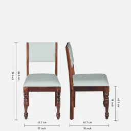 amberville from pepperfry Tipton Sheesham Wood 4 Seater Dining Set in Provincial Teak Finish image 3