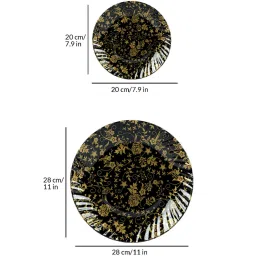 cdi Black Melamine Round Shaped 46 Pcs Dinner Sets image 5