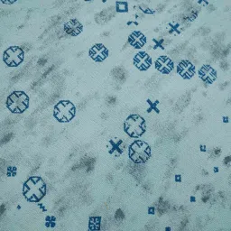 art india Teal Cotton Abstract 4 x 6 Feet Dhurrie image 4