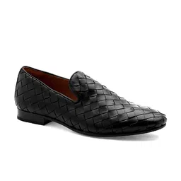 Ruosh Men Textured Leather Woven Formal Slip-On Shoes image 5