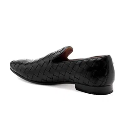 Ruosh Men Textured Leather Woven Formal Slip-On Shoes image 4