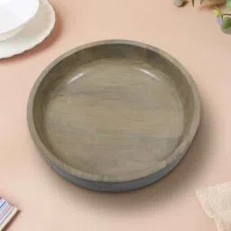 metalsmith Solid Design Natural Mango Wooden Bowl | Used For D cor And Serveware (Medium, Pack Of 1) image 1
