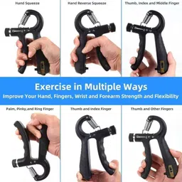 pavityaksh ADJUSTABLE COUNTING GRIP Hand Grip Strengthener with Counter Hand Grip/Fitness Grip image 2