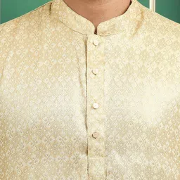 tattva Men Woven Design Cotton Blend Straight Kurta image 4