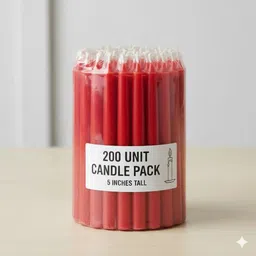 akb 5 Inch Taper Stick Candles – Long Wax Candles for Home Décor, Puja & Festival Candle-picture-30