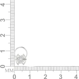 avsar Ayanshi 14kt Cubic Zirconia White Gold Nose Wire image 3