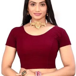 priyanka traders Round Neck Women Blouse-picture-35