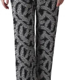 rmg fashion Women Relaxed Black Lycra Blend Trousers-picture-15