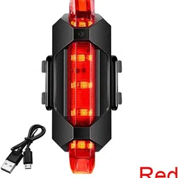 USB Rechargeable & Waterproof Cycle Rear Tail Light (Safety Light) Bell-image-31