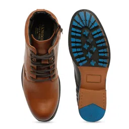 Teakwood Leathers Men Tan-Colored Solid Leather Boots image 5