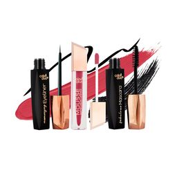 Adbeni Pack of 3 Matte Liquid Lipstick With Eyeliner & Mascara- Smooth Symphony158-picture-9