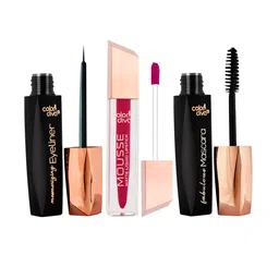 Adbeni Pack of 3 Matte Liquid Lipstick With Eyeliner & Mascara- Holly Berry 156 image 5