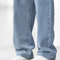 metronaut Men Loose Fit Mid Rise Light Blue Jeans image 4