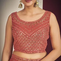 Fusionic Embellished Sequinned Ready to Wear Lehenga & Blouse With Dupatta image 3