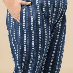 MIRCHI FASHION Plus Size Printed Pure Cotton Gotta Patti Kurta With Trousers & Dupatta image 3