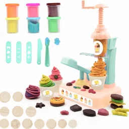 aditi toys 6 Color Play Dough Ice Cream Maker Set for Kids | Safe & Non-Toxic Creative Toy image 1