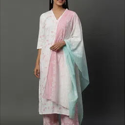 AURELIA Floral Printed Pure Cotton Dupatta image 1