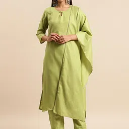 KALINI Striped Gotta Patti Kurta with Trousers & With Dupatta image 1