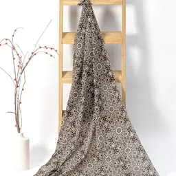 Contrast Living Printed Pure Cotton Scarf-image-34