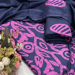 SALWAR STUDIO Geometric Printed Pure Cotton Unstitched Dress Material-picture-29