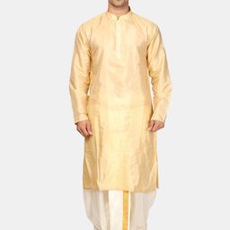Sethukrishna Mandarin Collar Kurta With Dhoti Pants-picture-27
