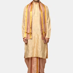 Sethukrishna Regular Zari Kurta With Dhoti Pants & Dupatta-picture-11