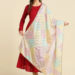 Dupatta Bazaar Bandhani Printed Dupatta With Gotta Patti-image-84