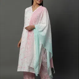 AURELIA Floral Printed Pure Cotton Dupatta image 3