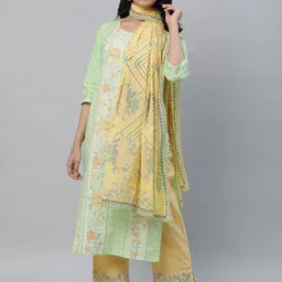 AURELIA Geometric Printed Pure Cotton Dupatta image 3