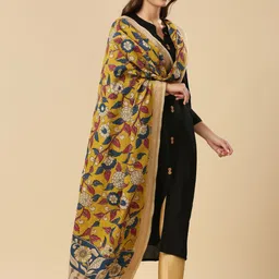 Dupatta Bazaar Floral Printed Pure Cotton Kalamkari Dupatta image 2