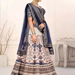SAPTRANGI Printed Ready to Wear Lehenga & Blouse With Dupatta image 2